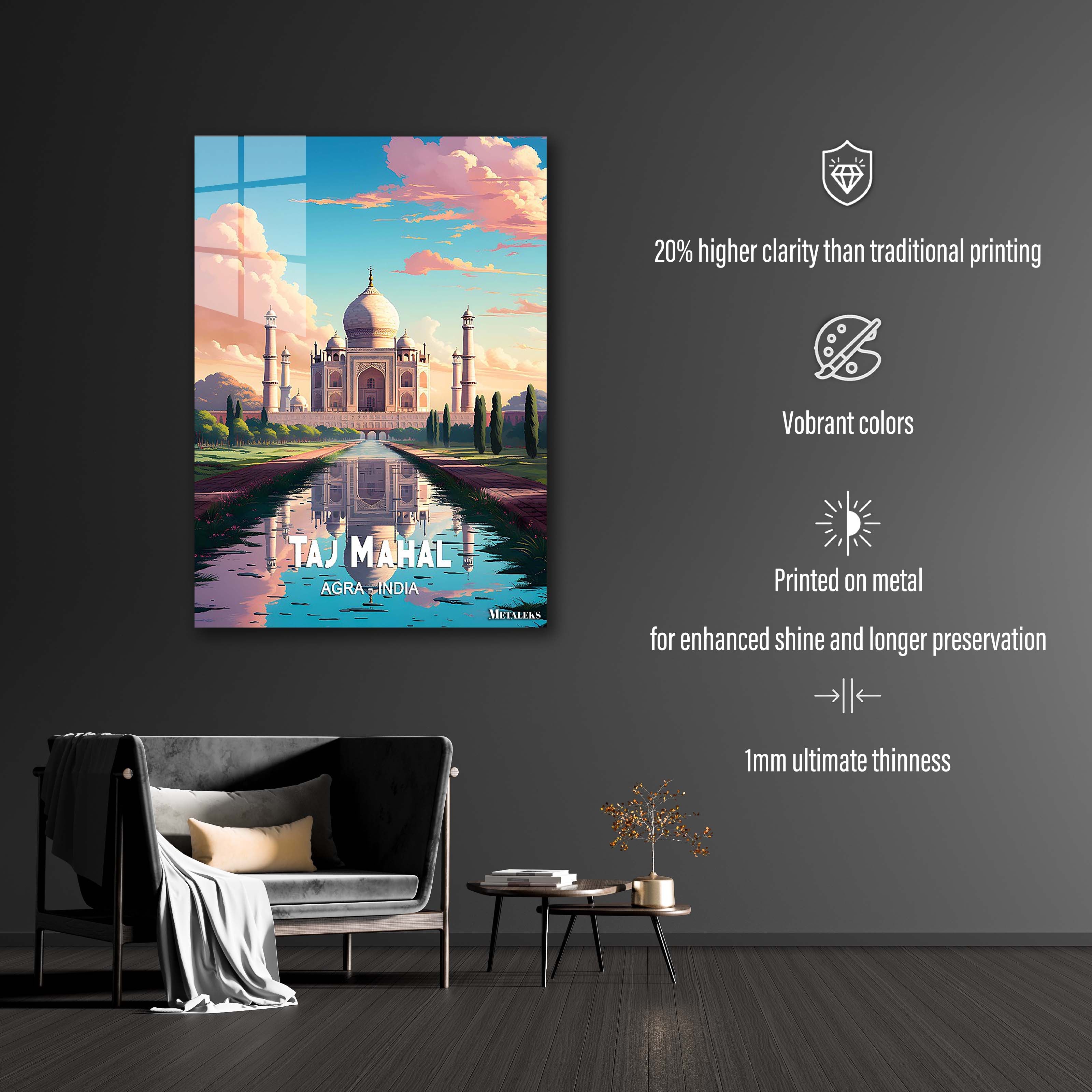 India - Taj Mahal-designed by @Travel Poster AI