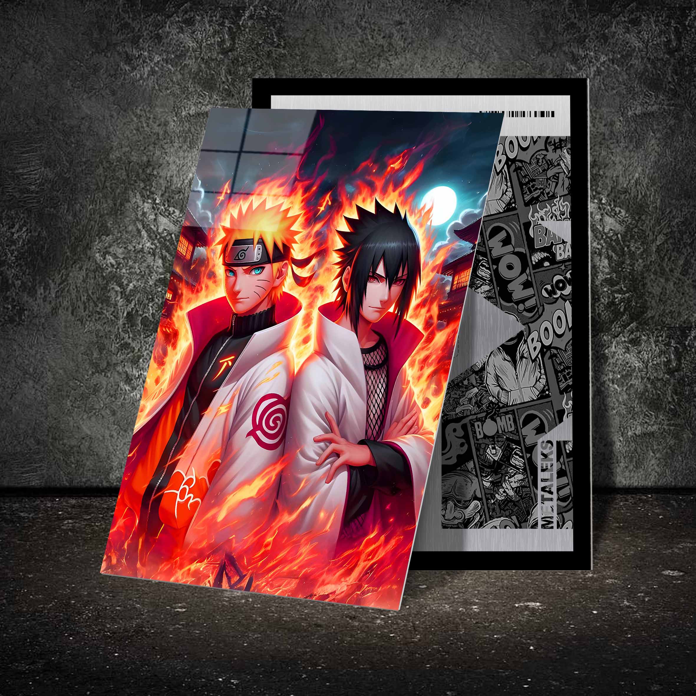 Sasuke and Naruto 2-designed by @Genio Art