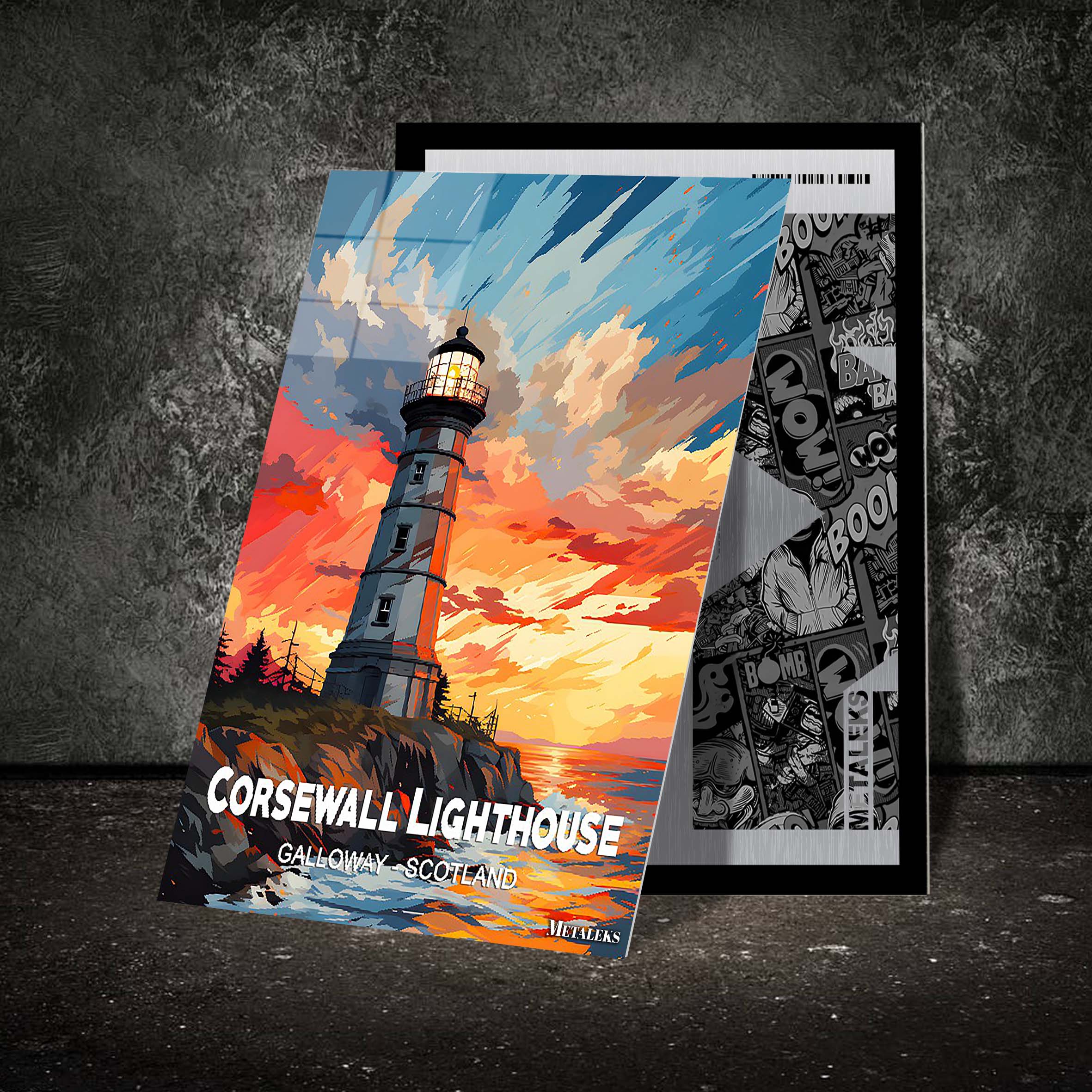 Scotland - Corsewall Lighthouse-designed by @Travel Poster AI