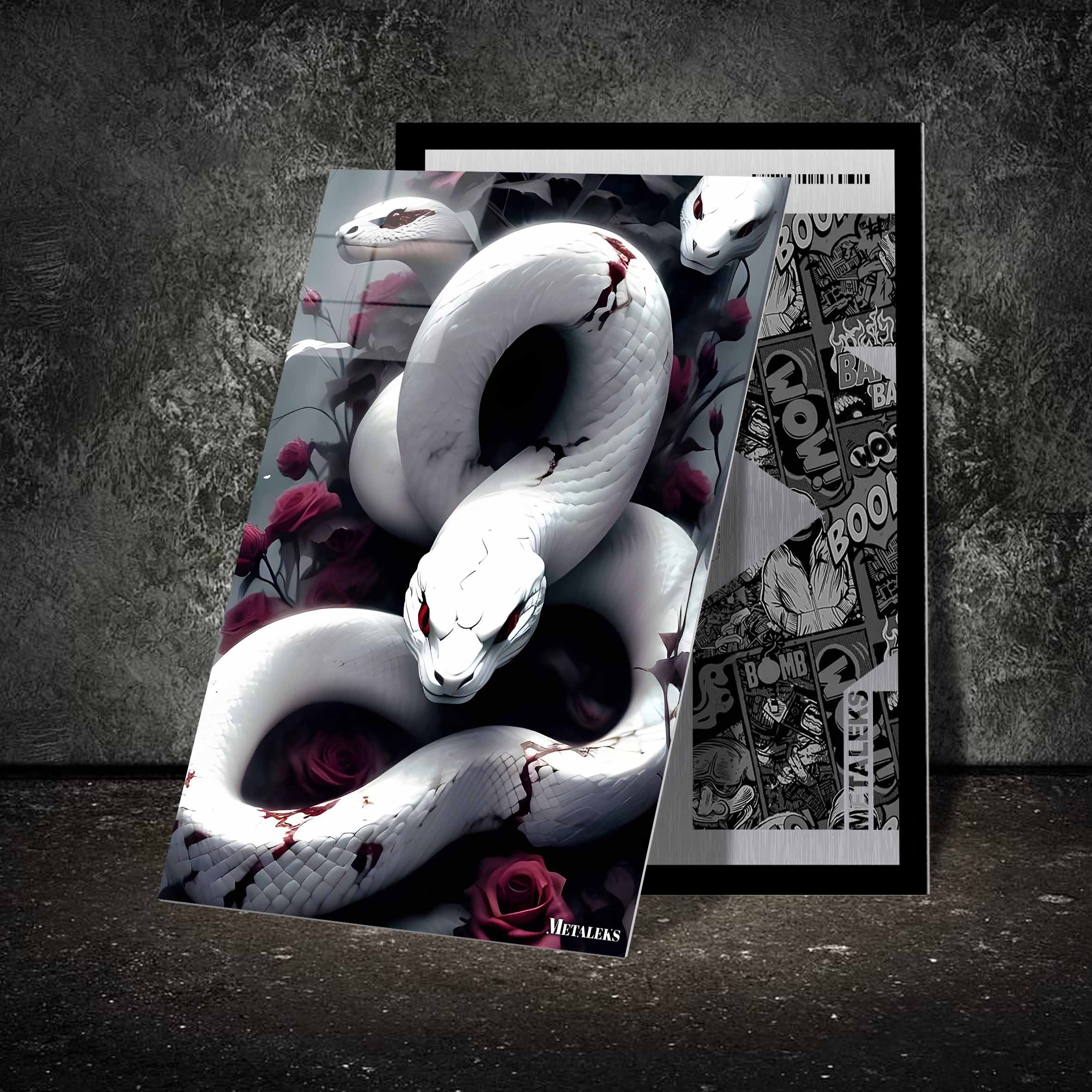 beautiful white snake 2-designed by @Beat art