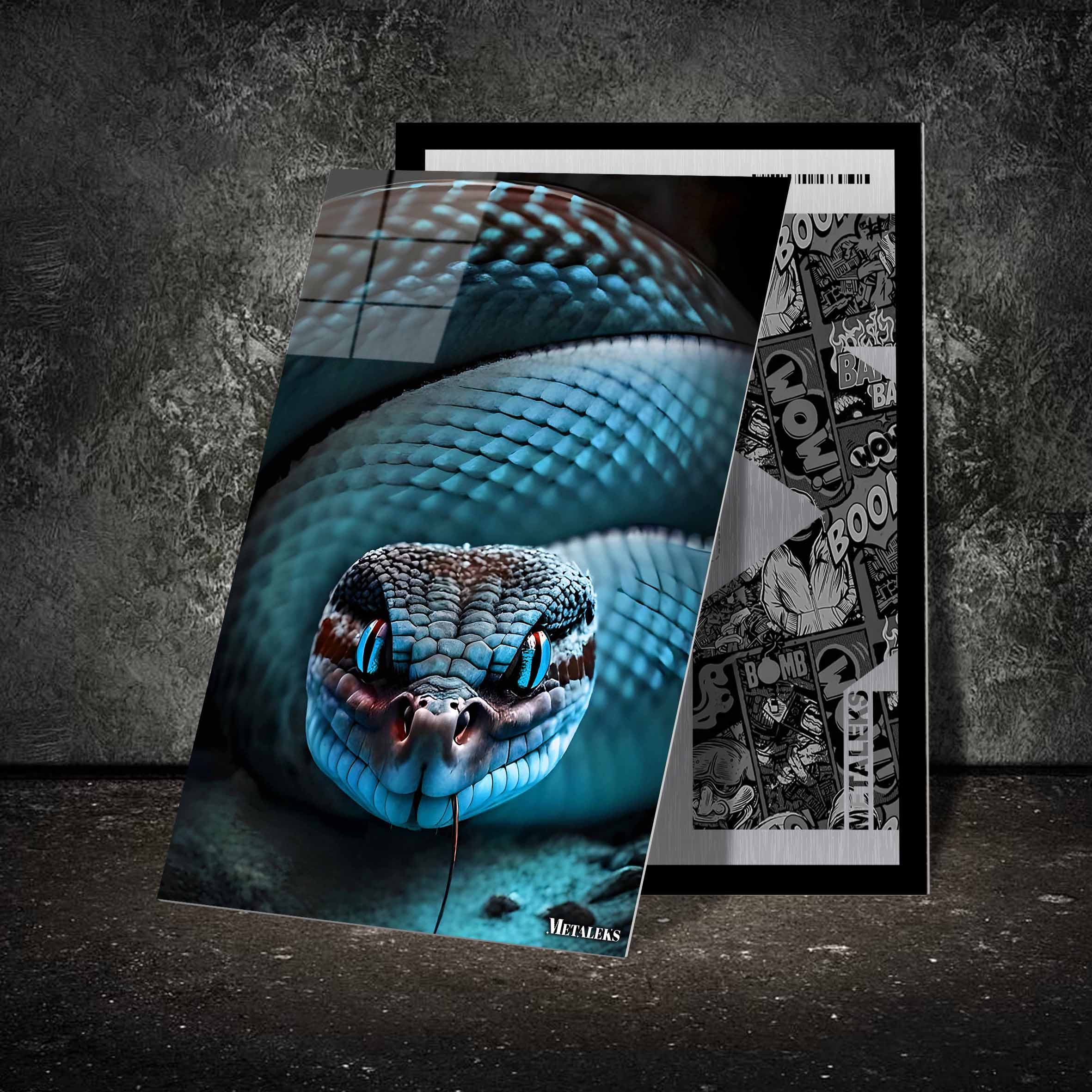 blue rattlesnake-designed by @Beat art