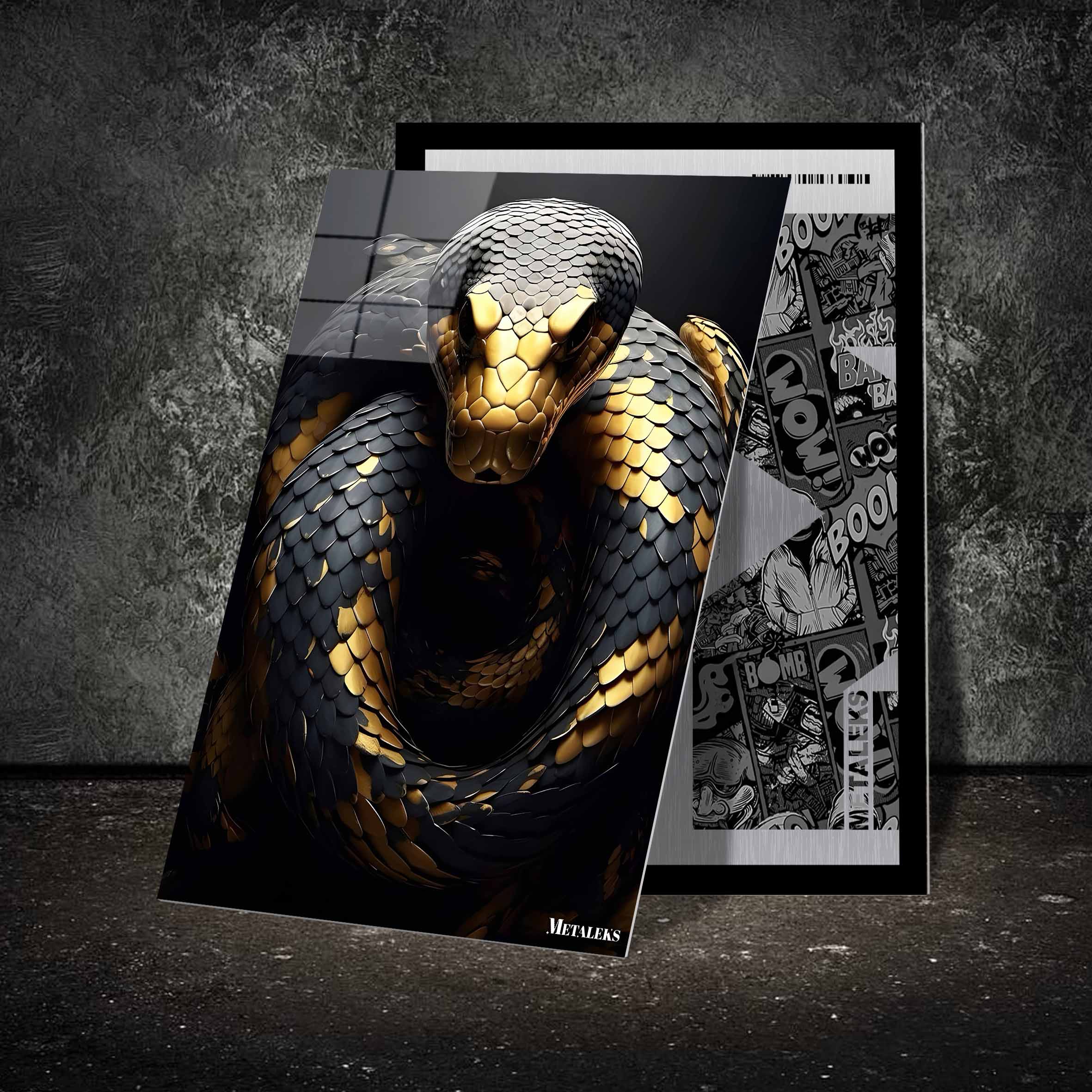 gold black python-designed by @Beat art