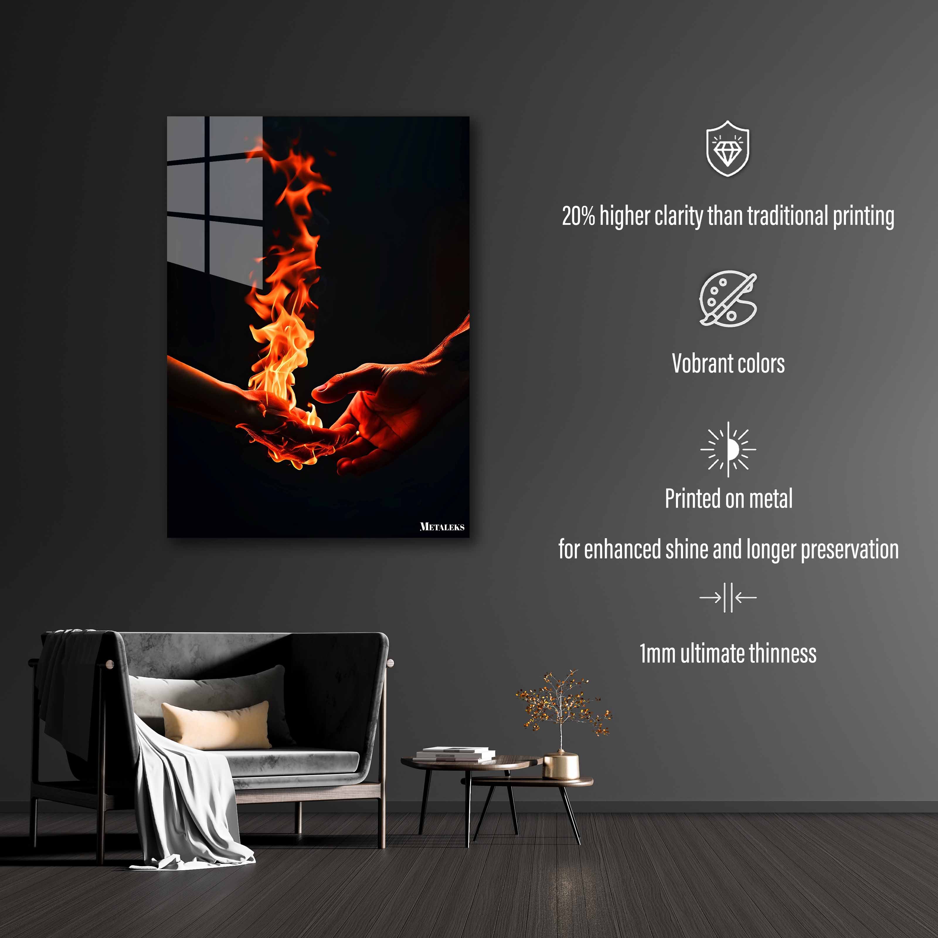 illustration of hot hands burning with fire-designed by @Beat art