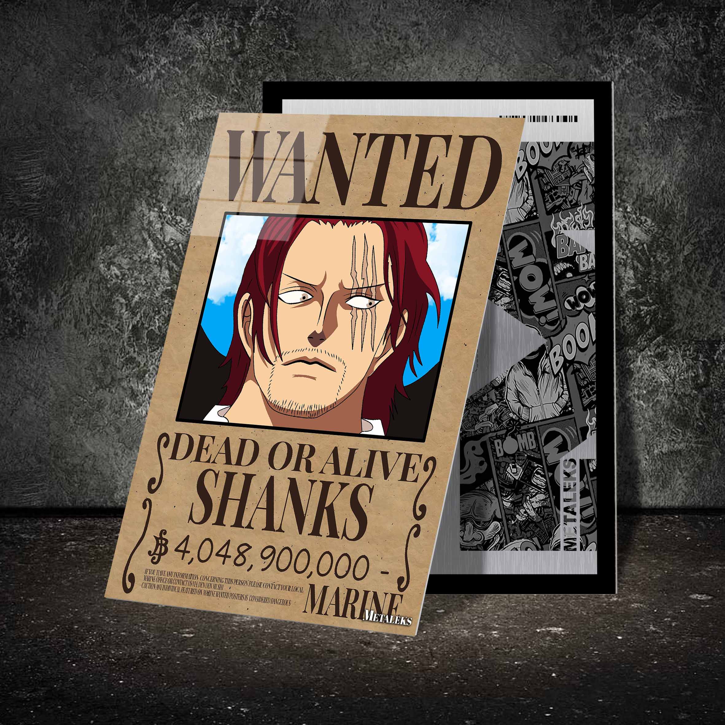 red hair shanks wanted-designed by @M.Misbah Dinara