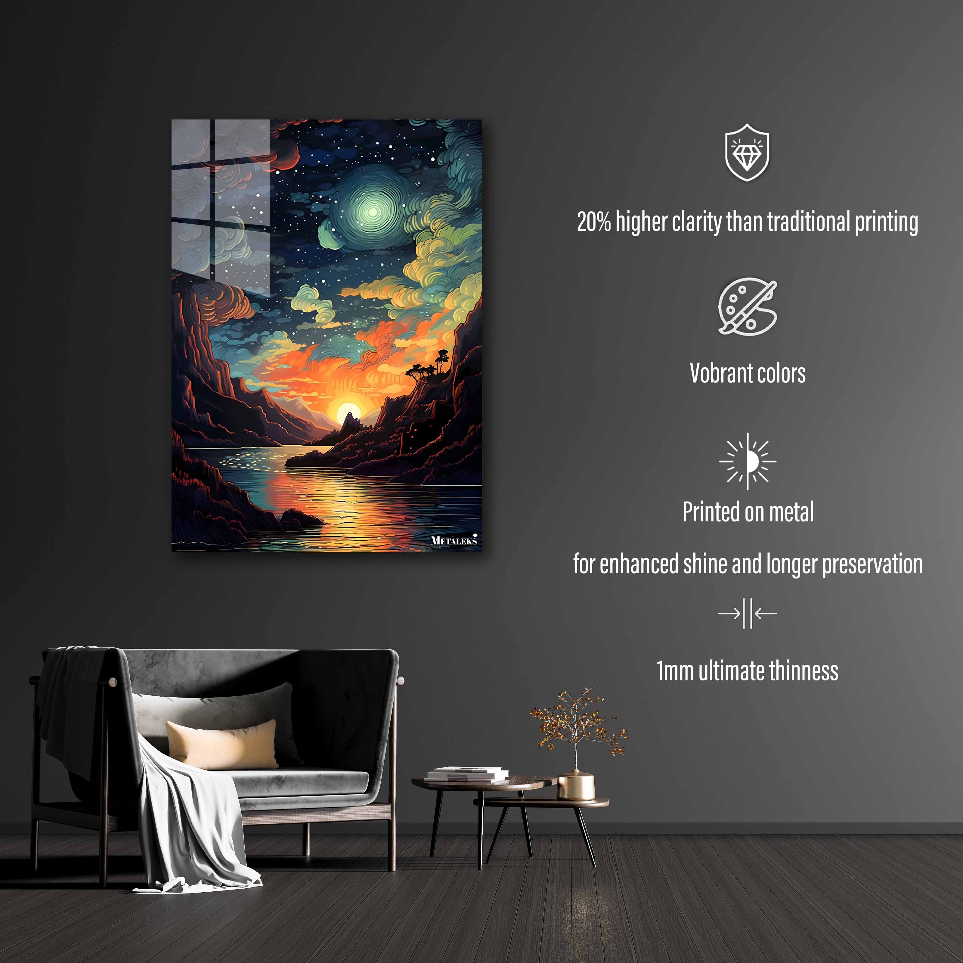 river view at night-designed by @Beat art