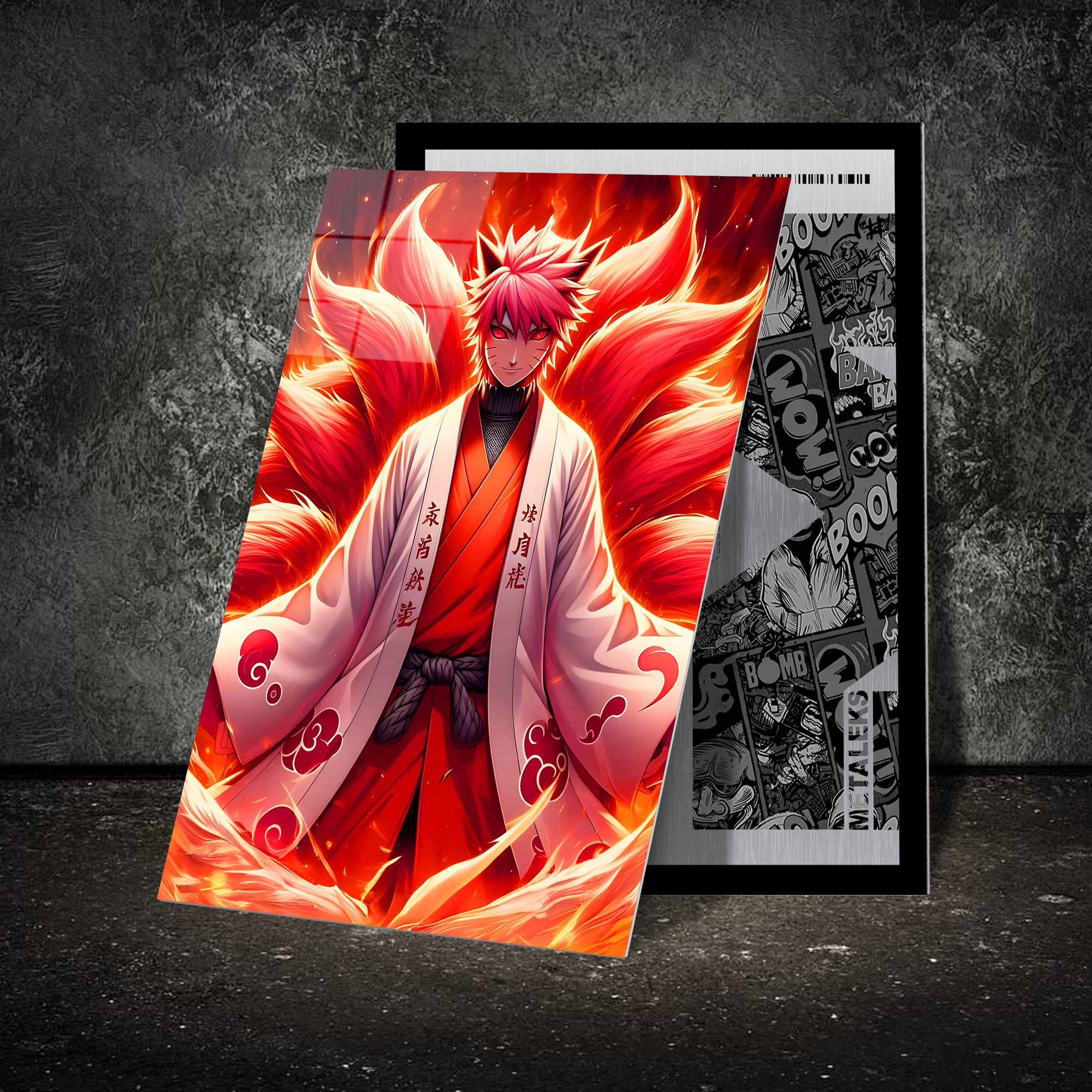 the power of naruto's nine tails-designed by @Genio Art